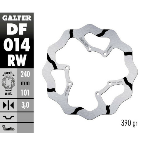 Disc frana fata Honda CR 125/250R Galfer Grooved