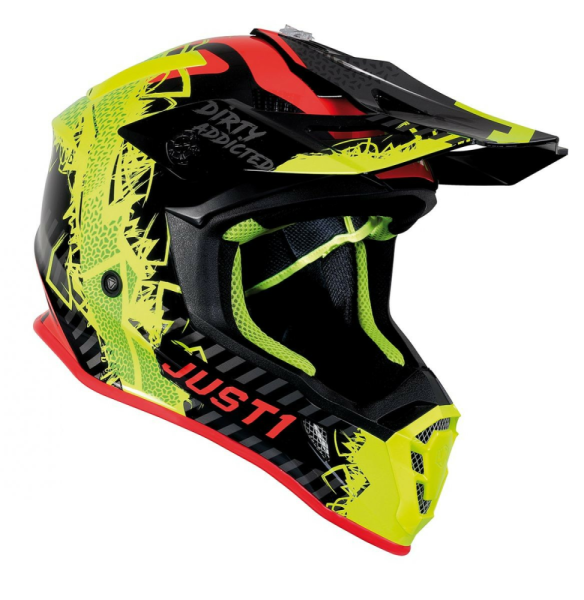 Casca JUST1 J38 Mask Fluo Yellow/Red/Black-2