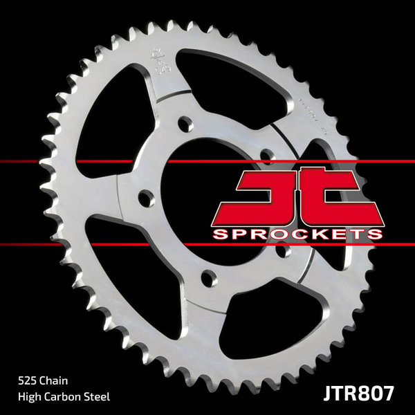 JT SPROCKETS Induction Hardened Black Zinc Finish Rear Sprocket Black, Zinc -0