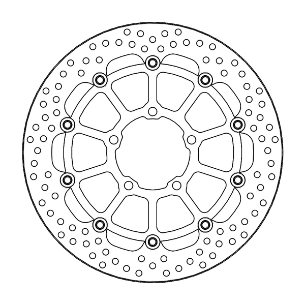 Halo Series Floating Rotor Polished Steel, Silver, Stainless Steel