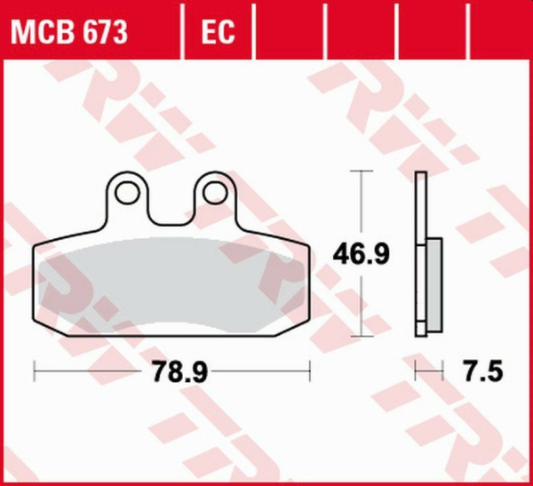 Placute frana fata TRW Organice HONDA SJ 50/100 '93 -'00/ CMX 250 REBEL '97 -'99/DERBI RAMBLA 125/250/300 '08 -'14