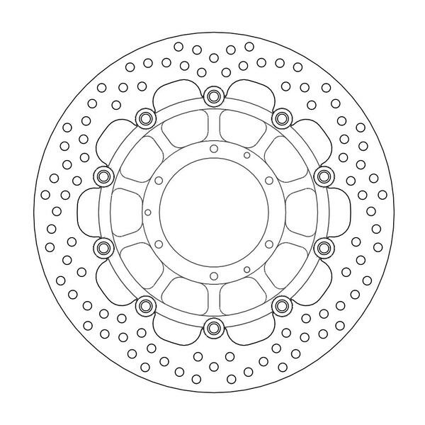 Halo Series Floating Rotor Black, Stainless Steel