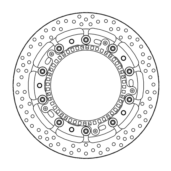 Halo Series Floating Rotor Black, Silver, Stainless Steel