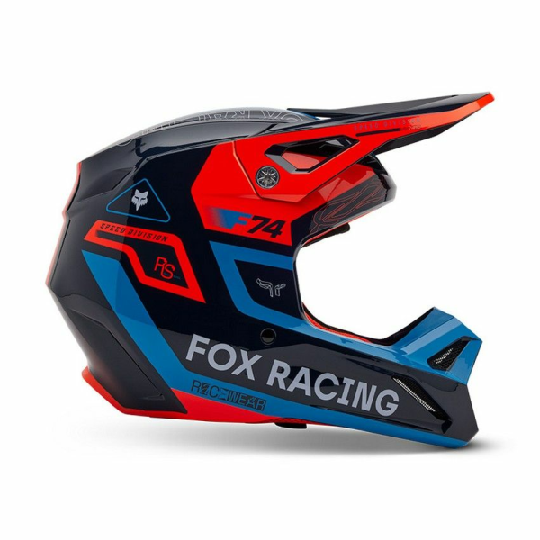 Casca Copii FOX V1 Race Spec Black/Blue/Orange-4