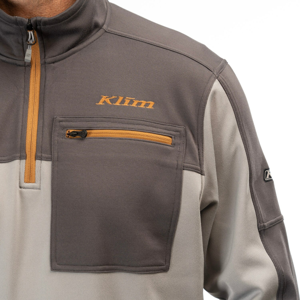 Pulover Klim Glacier 1/4 Zip Mid Layer Black-0