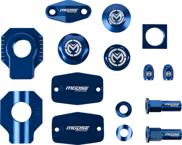 MOOSE RACING Bling Pack Kit Blue, Anodized 