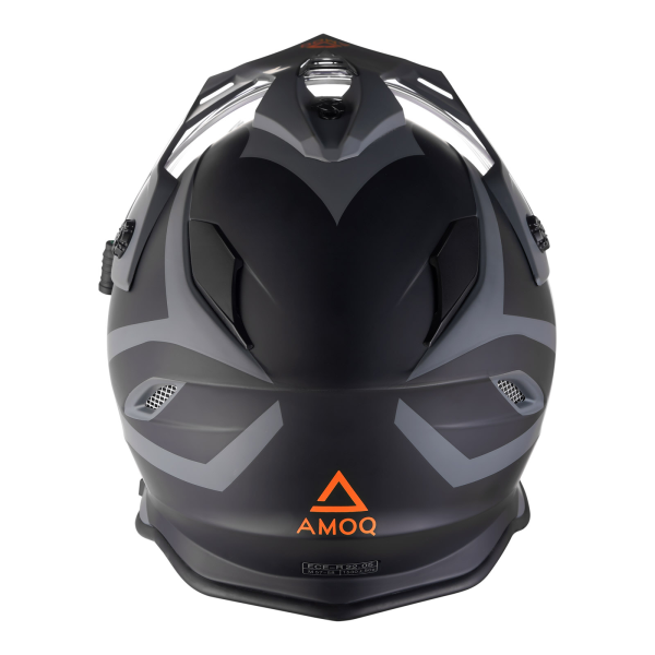 AMOQ Adaptor Helmet Electric Visor Black/Grey/Orange XS-1