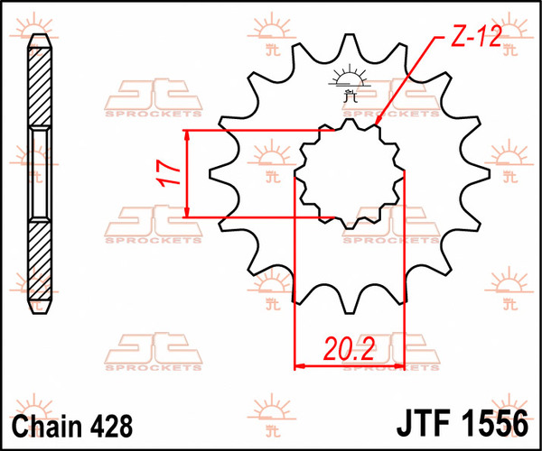 JT SPROCKETS Front Sprocket Natural -0