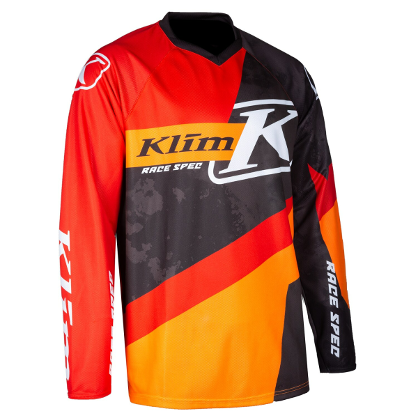 Tricou Snowmobil Klim Revolt Black - Fiery Red-13