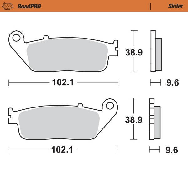 Roadpro Sinder Brake Pad Front