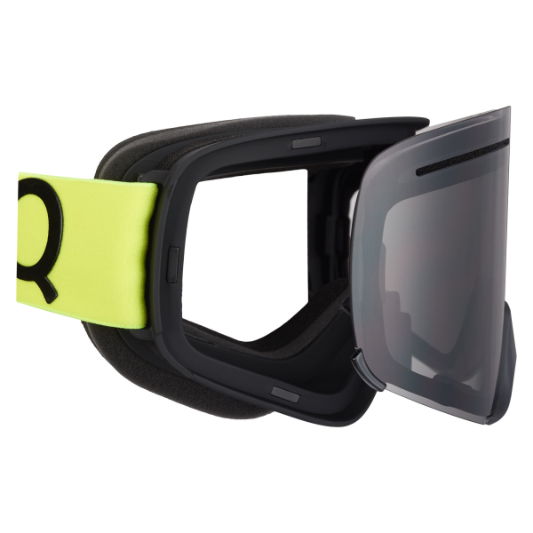 AMOQ Vision Vent+ Magnetic Goggles HiVis/Black - Smoke-1