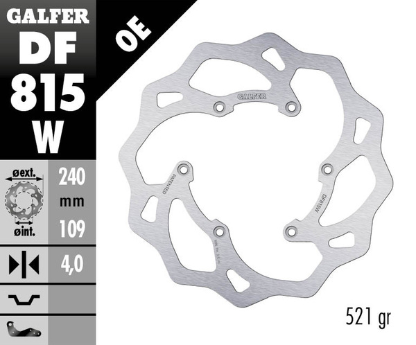 Disc frana spate Beta 250-498 RR Galfer Fixed