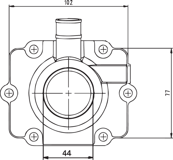 Carburetor Mounting Flange Black-0