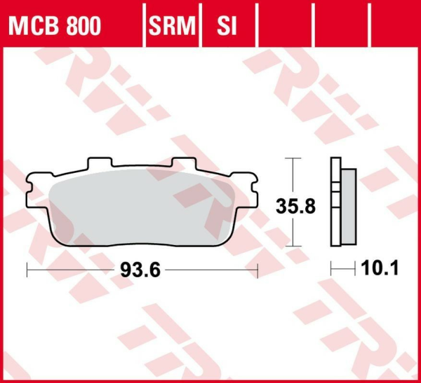 Placute frana spate TRW Sinterizate DAELIM QL 125 STEEZER '15 -/VL 250 DAYSTAR '17 -/PEUGEOT LXR 125 '10 -/SYM GTS 125/250 '06 -/JOYRIDE 125 '08 -/HD 200 '04 - ' 17/JOYRIDE 200 '07 -/GTS 300 '16 -