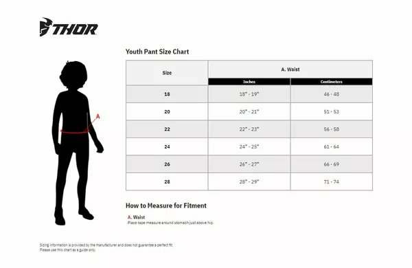 THOR Youth Launchmode Storm Pants Black, White -0