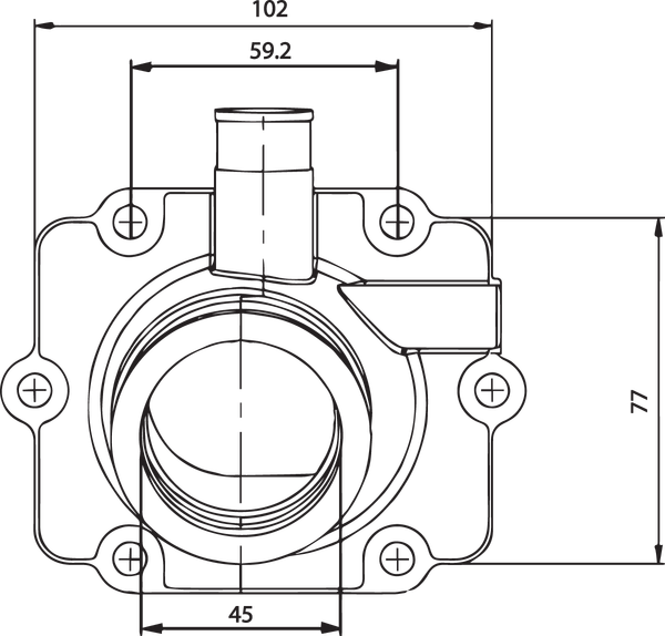 Carburetor Mounting Flange Black-0