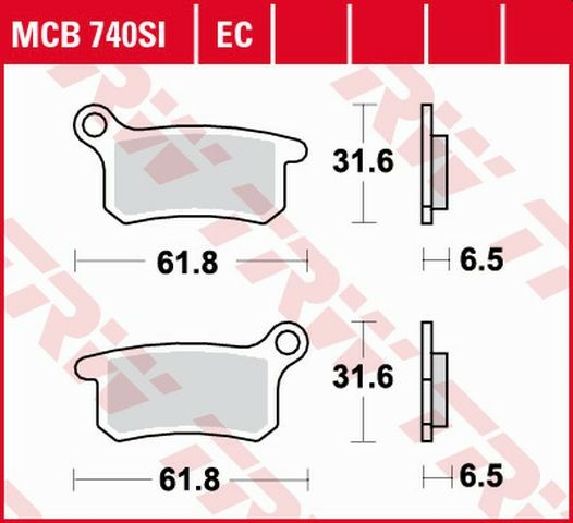 Placute frana fata/spate TRW Sinterizate OFFROAD KTM SX 65 '02-/SX 85 '03-'11