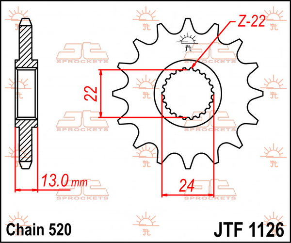 JT SPROCKETS Front Sprocket Natural -0