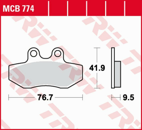 Placute frana fata TRW Organice YAMAHA XC 125 X CYGNUS '04 -'09