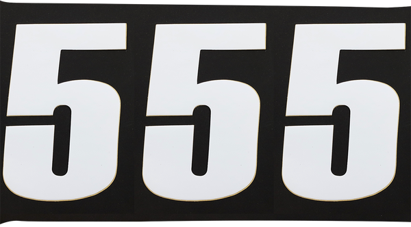 MOOSE RACING Vinyl Race Numbers White -0