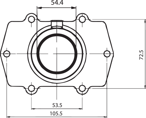 Carburetor Mounting Flange Black-0