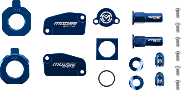 MOOSE RACING Bling Pack Kit Blue, Anodized 