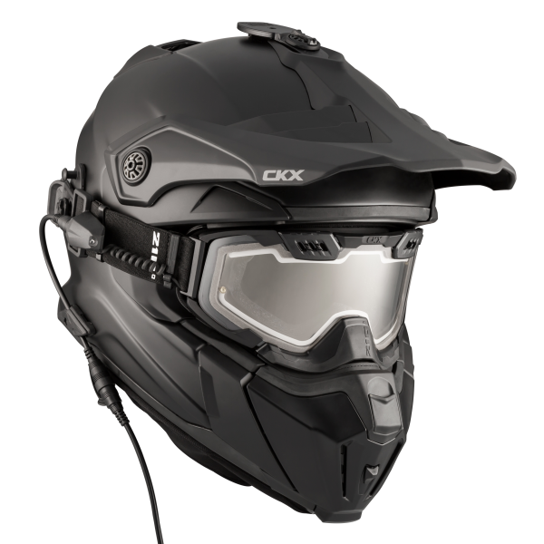 CKX Helmet + Goggles with electric lens TITAN Matt black XS