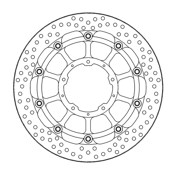 Halo Series Floating Rotor Black, Stainless Steel