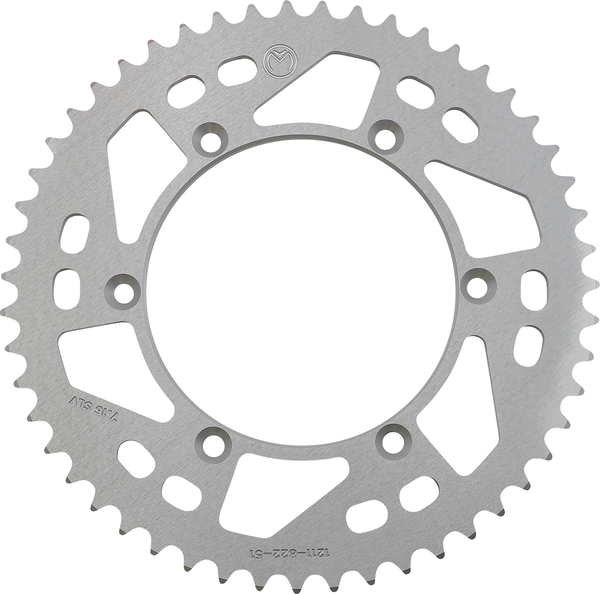 MOOSE RACING Rear Aluminum Sprocket Silver -0