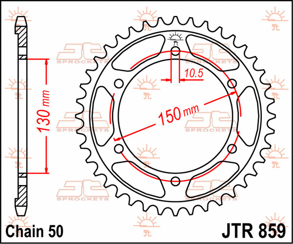 JT SPROCKETS Rear Sprocket Natural -0