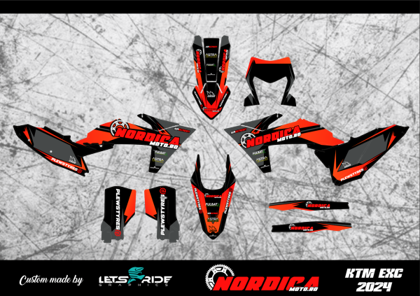 Kit stickere KTM EXC 2024 Nordicamoto