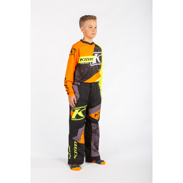 Pantaloni Copii Snowmobil Klim Revolt Black - Hi-Vis-5