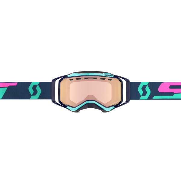 Scott Goggle Prospect Snow Cross turquoise blue/pink enhancer rose chrome-0