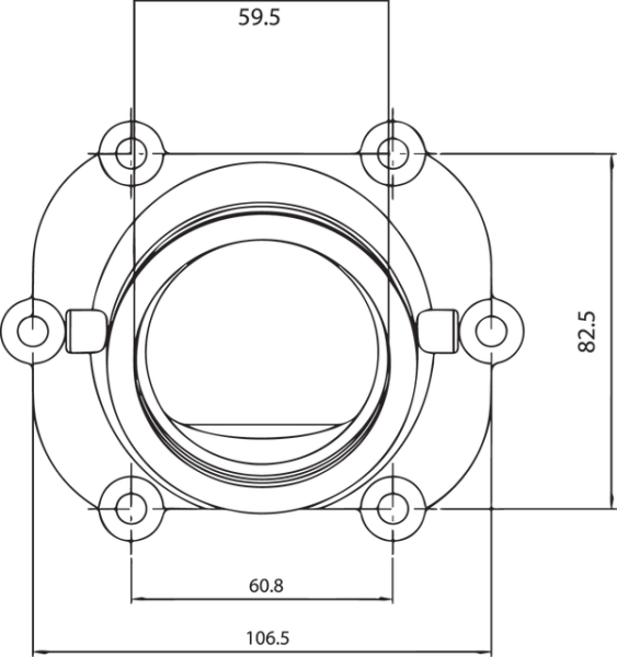 Carburetor Mounting Flange Black-0