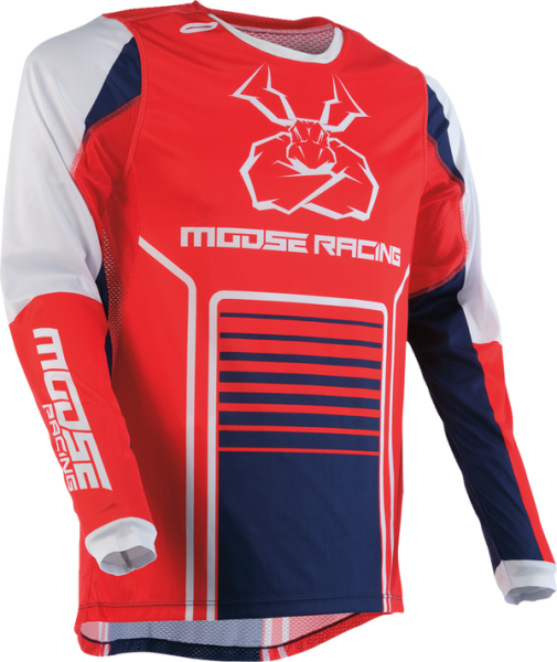 Tricou Moose Racing Agroid Blue/Red/White-3