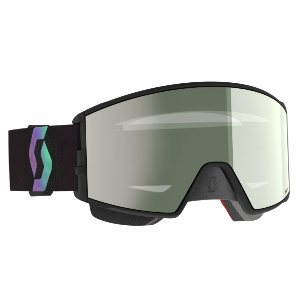 Scott Goggle React SMB AMP pro black/aurora green amp pro white chrome