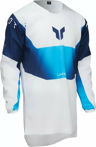 Tricou Enduro Copii Launchmode Storm Jersey White, Blue-1