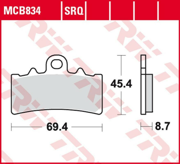 Placute frana fata TRW Organice BMW G 310GS / R '16 -/ C 400GT / X '18 -/HUSQVARNA SVARTPILEN / VITPILEN 401 '17 -/KTM DUKE 125 '11 -/DUKE 200 '12 -'17/DUKE 250 '17 -/390 ADVENTURE '20-/ DUKE 390 '13 -/RC 390 '14 -