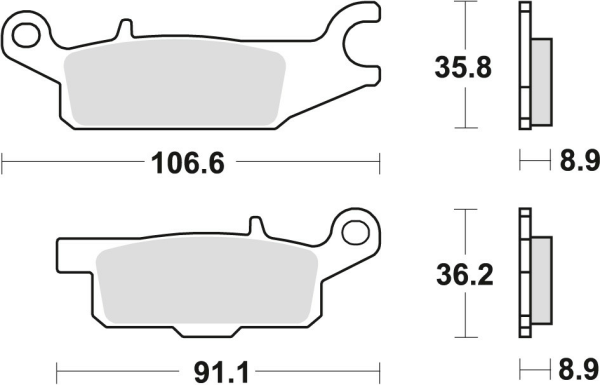 Placute frana spate TRW Sinterizate OFFROAD YAMAHA GRIZZLY YFM 550 '09-'20/GRIZZLY YFM 700 '07-'20