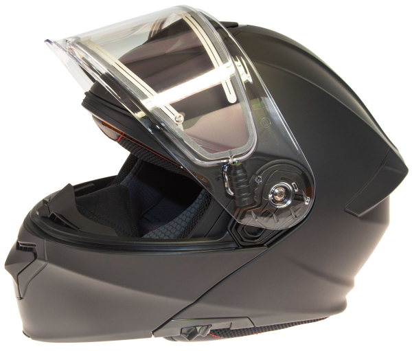 Timeless Flake Modular Snowmobile helmet, mattblack S-3