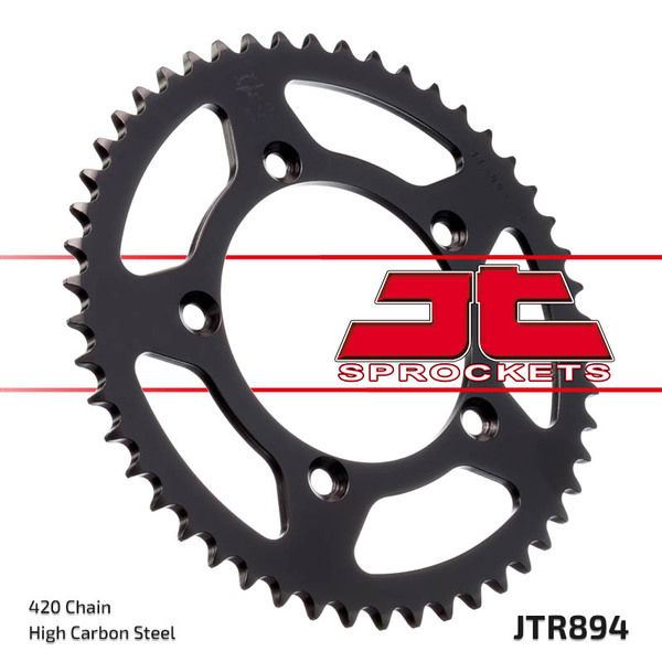 JT SPROCKETS Induction Hardened Black Zinc Finish Rear Sprocket Black, Zinc -0