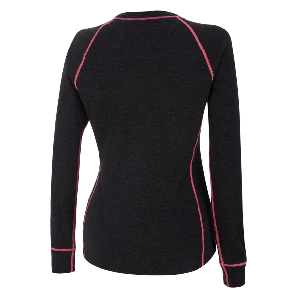 AMOQ 100% Merino W's Base Layer Jersey Gray/Pink XS-2