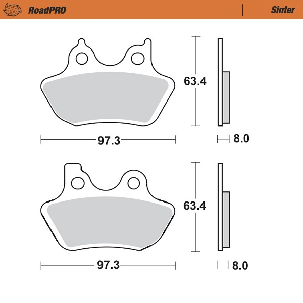 Roadpro Sinder Brake Pad Front