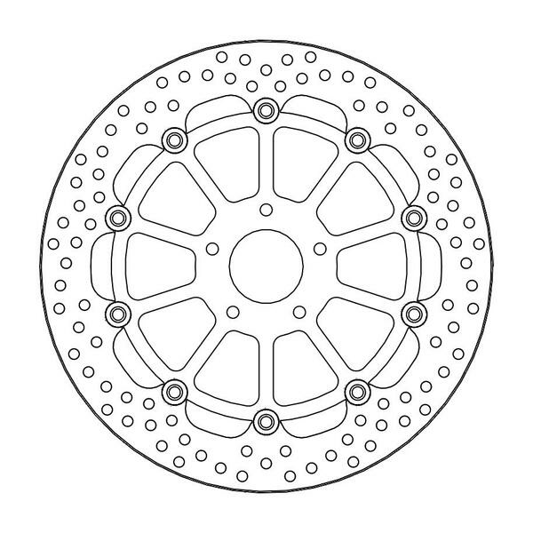 Halo Series Floating Rotor Black, Stainless Steel