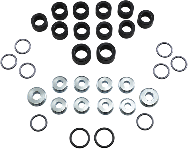 MOOSE RACING Rear Suspension Bushing Kit Black, Chrome 