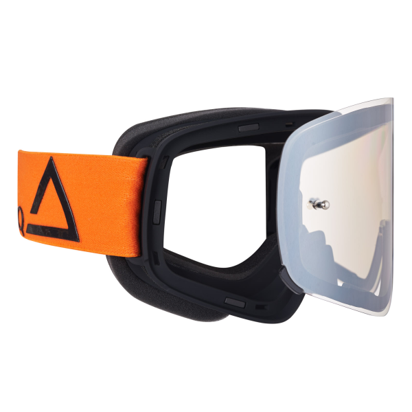 AMOQ MX Goggles Vision Magnetic Orange-Black - Silver Mirror-1