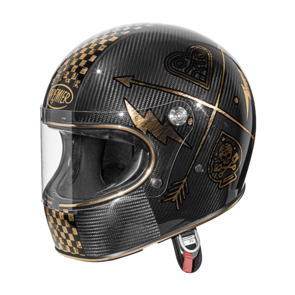 Casca Premier Trophy Carbon NX Gold Chromed Negru-0