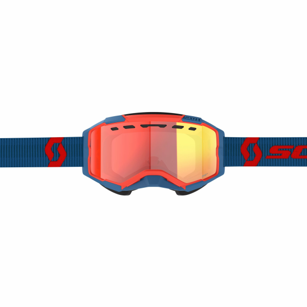 Scott Goggle Fury LS Snow Cross dark blue/neon red / light sensitive red chrome-0