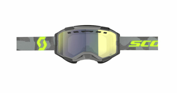 Scott Goggle Fury Snow Cross light grey/neon yellow / enhancer yellow chrome-0