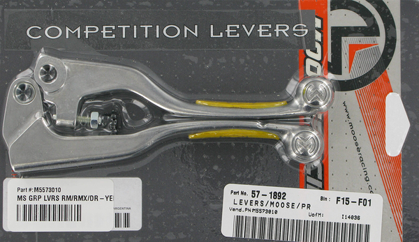 MOOSE RACING Competition Lever Silver, Yellow -0